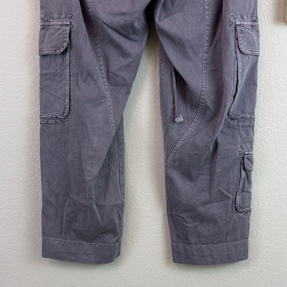 Free People 100% Cotton Tahiti Pull-On Cargo Ashblown Cargo Pants Size Small - Picture 7 of 11